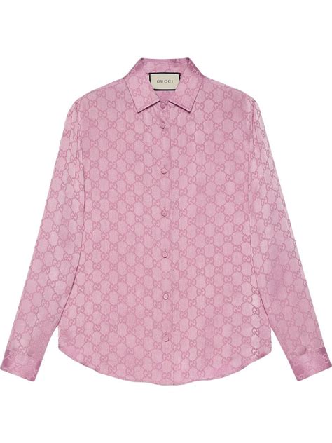 pink gucci button up|gucci button up shirt.